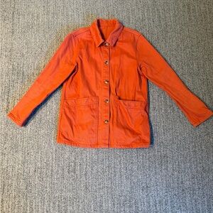 Women's Orange Chore Jacket, 6
